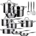 Duxtop SSIB-17 Professional 17 Pieces Stainless Steel Cookware set