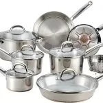 T-fal C836SD Ultimate Stainless Steel Copper Bottom 13 PC Cookware Set