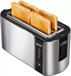 IKICH 4 Slice Long Slot Toaster